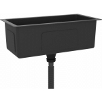 EVIER DE CUISINE FAIT À LA MAIN MAISON INTÉRIEUR LAVABO DE SALLE DE BAIN NOIR 60 X 30 CM ACIER INOXYDABLE - ARGENTÉ