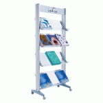 PRÉSENTOIR MOBILE PLEXIGLASS 12 DOCUMENTS JUSQU