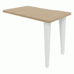 RETOUR EVIDENCE 100 X 60 CM CHÊNE CLAIR PIED BLANC - VINCO