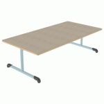 TABLE BANDANA 160X80 T1 DL STRAT POLY. ÉRABLE G. BEIGE/LAGON - MOBIDECOR