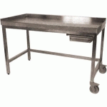 TABLE DE POUSSAGE PROFESSIONNELLE EN INOX 700 X 1400 MM