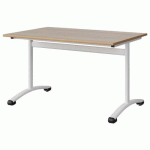 TABLE MALIBU 120X80 T5 DL STRA ALAISÉ ACACIA/BLC 9016