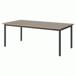 TABLE MALIBU 160X80 T3 4P STRA ALAISÉ GRIS U727/GRIS 7016
