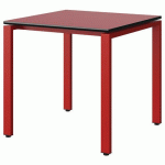 TABLE MALIBU 80X80 T6 SOUDÉ ST ANTIB ROU U321/NO ROUGE 3020 - MANUTAN EXPERT