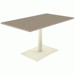 TABLE MANO 140X80 T6 STR ALAISÉ CHÊNE B. CAPPUCCI/BEIGE 1013 - MOBIDECOR