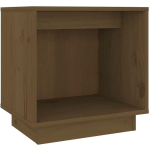 TABLE DE CHEVET MARRON MIEL 40X30X40 CM BOIS DE PIN SOLIDE