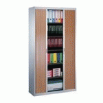 ARMOIRE À RIDEAUX DÉMONTABLES 220 X 100 CM ALU-HÊTRE