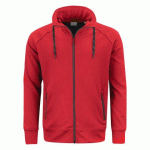 PRINTER JOG RSX SWEATSHIRT FULLZIP HEREN ROUGE - TAILLE M