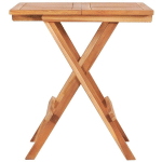 TABLE DE BISTRO PLIABLE 60X60X65 CM BOIS DE TECK SOLIDE