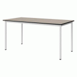 TABLE MALIBU 160X80 T6 4P STRA ANTIB ACACIA/NOIR BLC 9016 - MANUTAN EXPERT