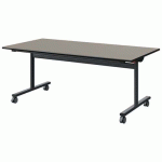 TABLE MALIBU RAB. 160X80 T4 DL ST GRIS U727/NOIR GRIS 7016
