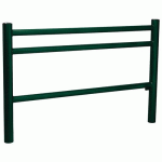 BARRIÈRE TRIO 1.57 M POMMEAU INOX BROSSÉ - ZINC VERT 6005 - PROCITY