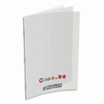LOT DE 10 - CAHIER VIE AGRAFÉ CONQUÉRANT CLASSIQUE COUVERTURE POLYPROPYLÈNE A4+ 24X32CM 96 PAGES 48 LIGNÉES 10MM/48 UNIES 90G