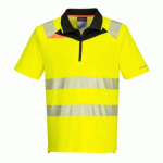 LOT DE 2 - PORTWEST DX412 DX4 POLO HAUTE VISIBILITÉ MC JAUNE/NOIR - TAILLE 4XL