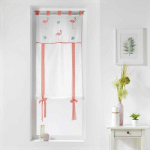 PARIS PRIX - STORE VOILAGE FLAMINGO PINK 60X150CM BLANC