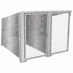 ABRI VÉLOS BERLIN COMPLÉMENTAIRE 2 PLACES PORTES PEINTES - GRIS 7044 - MANUTAN COLLECTIVITÉS