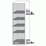 ARMOIRE SCLASSIC90-BAC-1968X596-DROITE-ACIER-GRIS-4