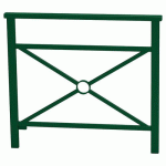 BARRIÈRE VENISE 1 M STRUCTURE SIMPLE CROIX - ZINC VERT 6005 - PROCITY
