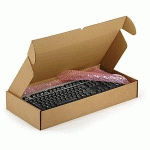 BOÎTE CARTON BRUNE AVEC FERMETURE LATÉRALE 25X15X10 CM