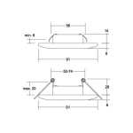BRUMBERG ADAPT DOWNLIGHT ENCASTRÉ LED, NICKEL MAT