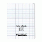LOT DE 10 - CAHIER A RABAT CONQUERANT CLASSIQUE AGRAFE 170X220 96P 90G SEYES POLYPRO INCOLORE