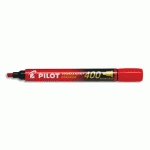 MARQUEUR PERMANENT MARKER 400 POINTE BISEAUTÉE LARGE ENCRE ROUGE - LOT DE 15