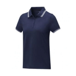 POLO AMARAGO TIPPING MANCHES COURTES FEMME BLEU MARINE - TEXTILES MODE PERSONNALISÉS