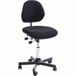 SIÈGE AKTIV-TISSU-MEDIUM-ROULETTESEASY ROLLING-ACIER-NOIR - GLOBAL PROFESSIONAL SEATING
