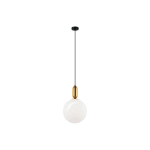 VIOKEF SUSPENSION NEPTUNE AVEC ABAT-JOUR EN VERRE, DORÉE