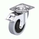 BLICKLE - ROULETTE PIVOTANTE À FREIN Ø 100MM BANDAGE CAOUTCHOUC NR 150KG - LE-POEV 100KA-FI-SG
