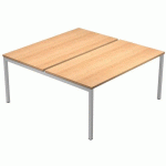 BUREAU BENCH FAST 4 PIEDS SECTION CARRÉ 120X164 CM - HÊTRE