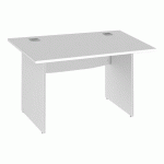 BUREAUX DROITS L 120 CM BLANC PIÈTEMENT PLEIN BLANC