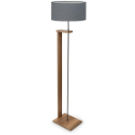 LAMPADAIRE SOLETA 150CM BOIS NATUREL ET TISSU GRIS FONCÉ - GRIS FONCÉ