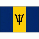 DRAPEAU BARBADE : DIMENSIONS - 60 X 90 CM