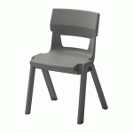 LOT DE 4 - CHAISE SCOLAIRE CLEO TAILLE 4 - PRIMAIRE CP / CE1 - GRIS