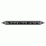 LOT DE 5 - MARQUEUR TUYAUTERIE - VAPEUR HUMIDIFICATION - VINYLE LAMINÉ 450 X 52 MM