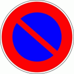 PANNEAU ALUMINIUM B6A1 650MM CL2 STATIONNEMENT INTERDIT - KELIAS