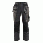 PANTALON DE TRAVAIL ARTISAN ÉTÉ GRIS FONCÉ/NOIR TAILLE 46C - BLAKLADER