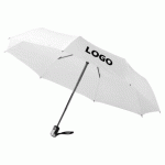 PARAPLUIE PLIABLE PUBLICITAIRE Ø 98 CM BLANC - MARQUAGE 1 COULEUR