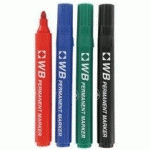 MARQUEURS PERMANENTS POINTE CONIQUE 2 MM - POCHETTE DE 4