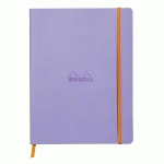 RHODIARAMA CARNET SOUPLE 19X25 CM 160 PAGES DOT PAPIER IVOIRE 90G FERMETURE ÉLASTIQUE - IRIS
