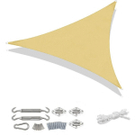 SEKEY - VOILE D'OMBRAGE PES AVEC KIT DE MONTAGE 3,6 × 3,6 × 3,6 M, SABLE