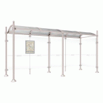 ABRI BUS PROVINCE 5 M 1 BARDAGE LAT. POMMEAU CITY GRIS 7044 - PROCITY