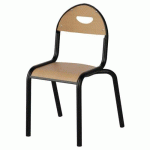 CHAISE MALIBU 4P T2 - ASS/DOS HÊTRE / ACIER NOIR 9005 - MANUTAN EXPERT