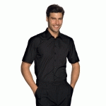 CHEMISE CARTAGENA SLIM STRETCH MANCHES COURTES NOIR