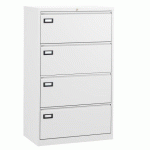 CRÉDENCE MONOBLOC PRO G. 4 TIROIRS L 80 CM BLANC RAL 9003