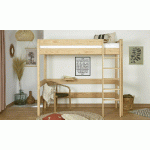 PACK LIT MEZZANINE DOUGLAS + MATELAS  BOIS NATUREL 90X190 CM/OPT:MATELAS ARNO LATEX