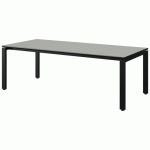 TABLE MALIBU 180X80 T3 SOUDÉ ST ISOS GRIS 1400/NO NOIR 9005