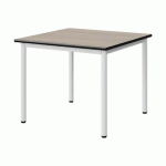 TABLE MALIBU 80X80 T4 4P STRA ANTIB ACACIA/NOIR BLC 9016