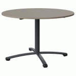 TABLE MALIBU Ø 120 T6 PC STRA ABS GRIS U727/GRIS 7016